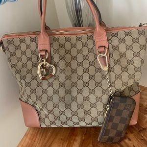 authentic Gucci heart bit tote